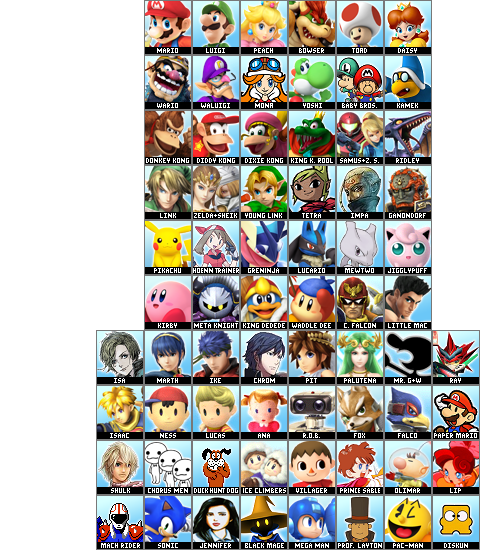 Project Smash Roster Super Smash Bros. Fan Project Roster version 3 by Pookasora on DeviantArt