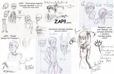 A Page of Concept Doodles and Sketches