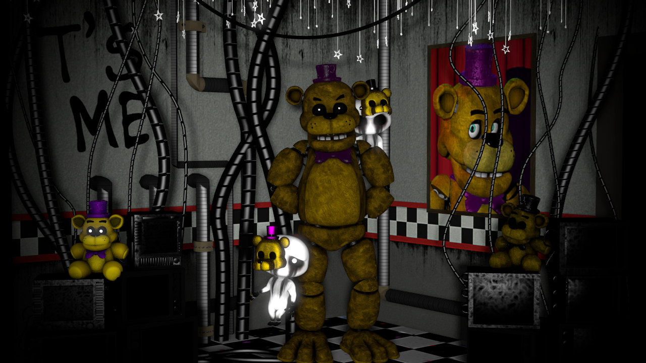 Fredbear and Springbonnie (FNAF 4) by FTThienAn on DeviantArt