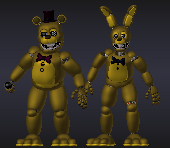 Ponds-of-Ink — Redesigned Fredbear and Springbonnie (Part One…