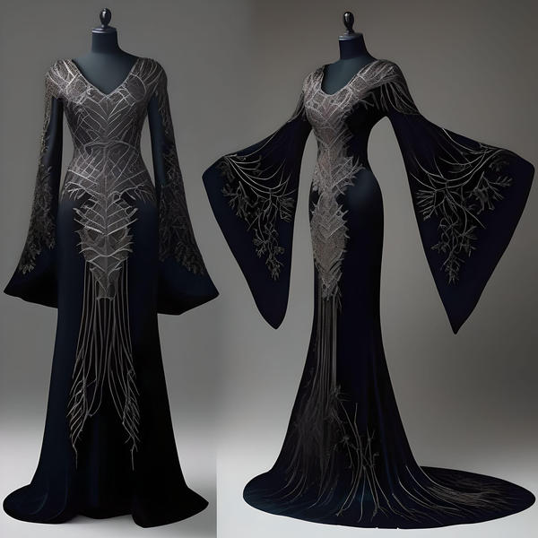 Elegant Drow Matron Dress Design by AnotherFreakingDM on DeviantArt