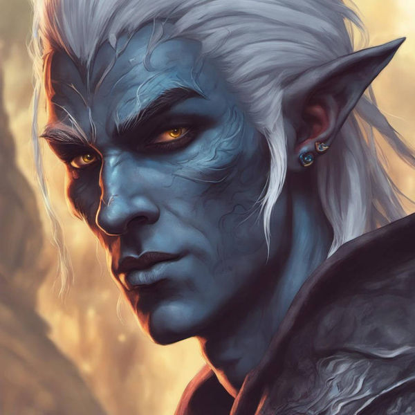 Male Drow Elf Dark Elf profile portrait by AnotherFreakingDM on DeviantArt