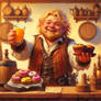 Raffi the Innkeeper, Serving patries and juice