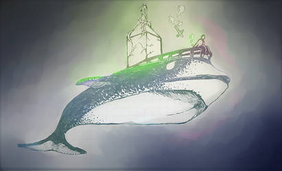 Inktober-Whale (colour ver.)