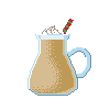 20 Days of pixels: Holiday Drink-Eggnog