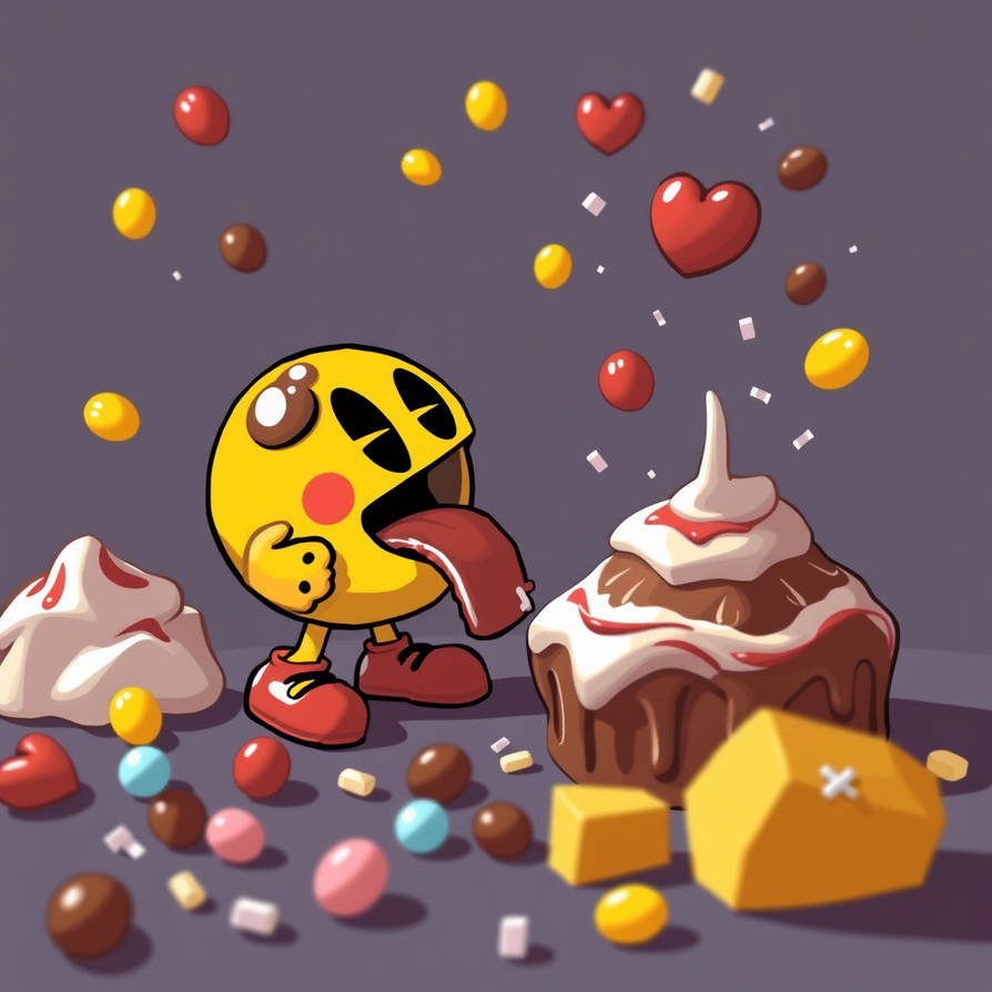 Chocolate Pacman Pac-man eating lots of chocolate by DomenicLaw on DeviantArt