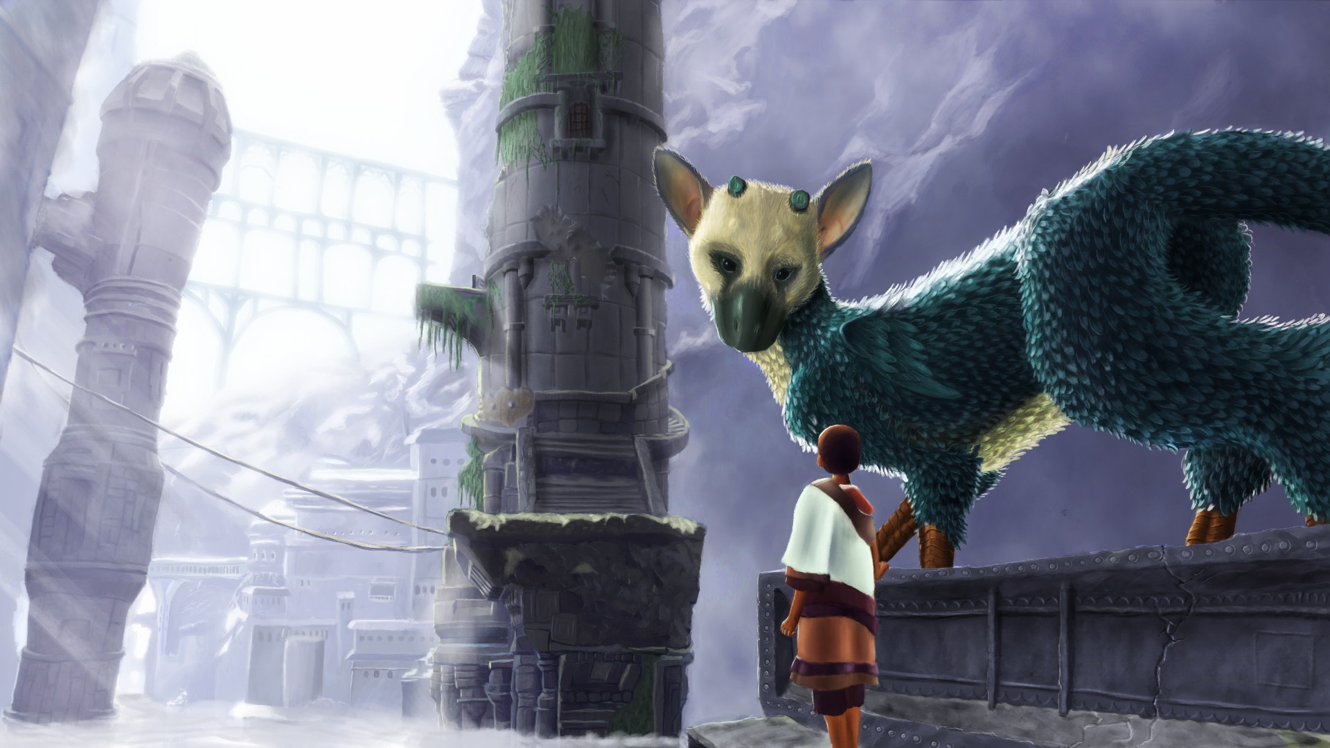 The last guardian : Petting Trico by Istrandar on DeviantArt