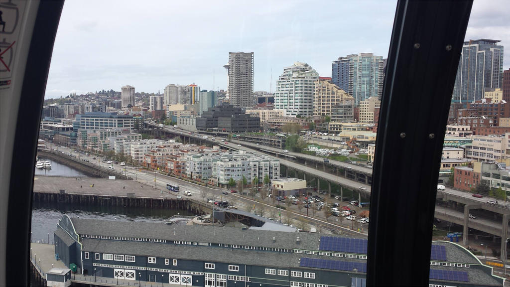 Downtown Seattle viewed from ferris wheel - 1