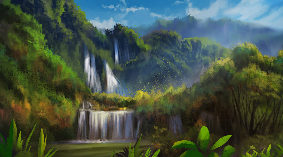 Waterfall Study by jsek on DeviantArt