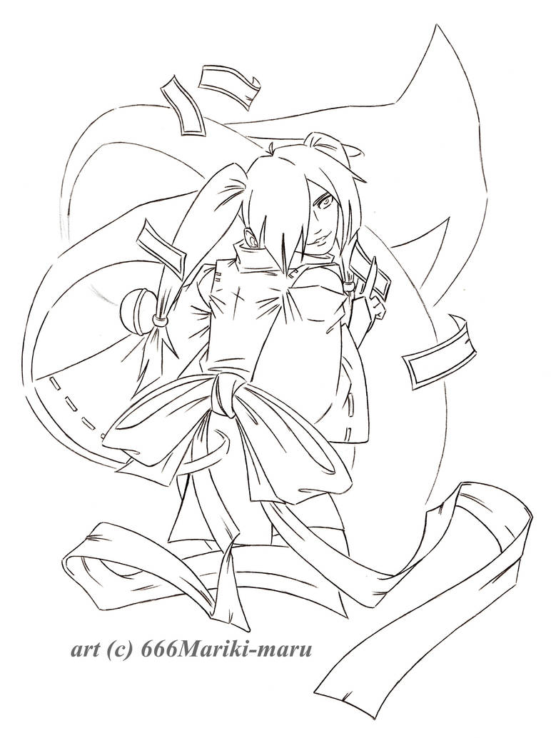 Lineart Tenchu Kagura by 666Marikimaru on DeviantArt