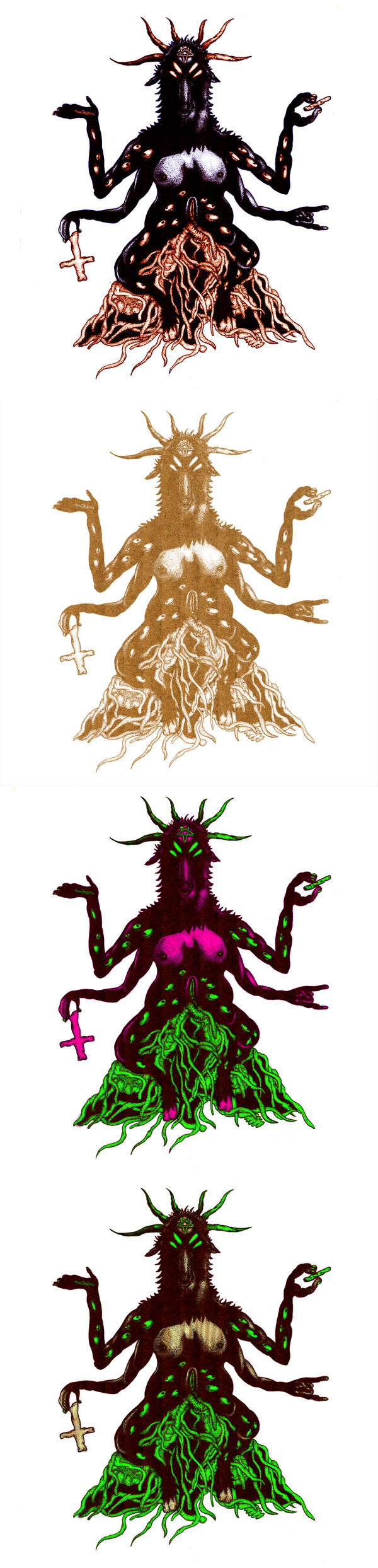 Four Armed Busty Demon By SuperZML On DeviantArt