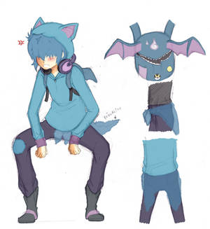 Gyun the male Zubat - Gijinka