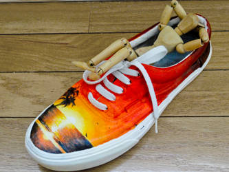 Sunset on a Vans Shoe