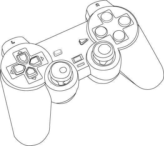 playstation 1 controller drawing