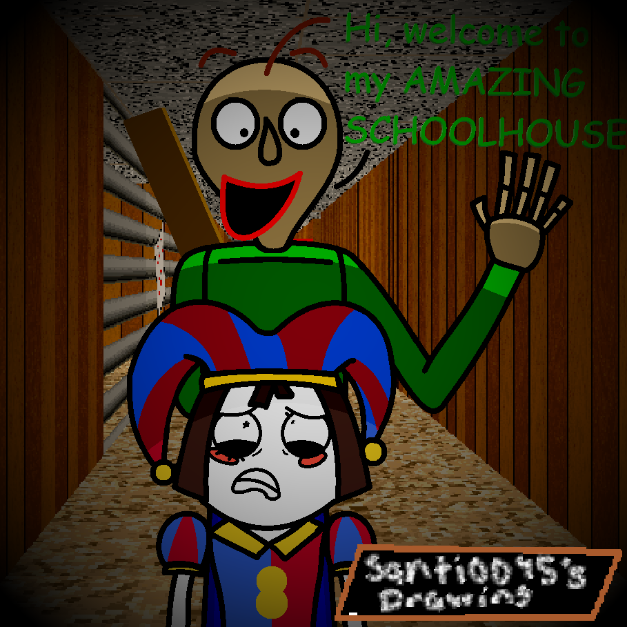 Pomni in Baldi's school