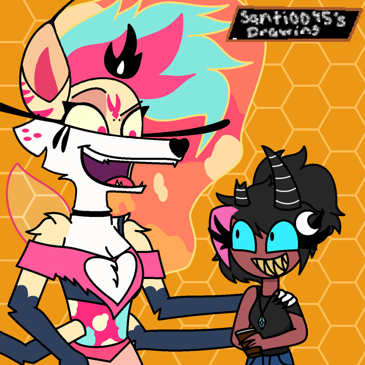 (Art trade) Hanging out with Beelzebub