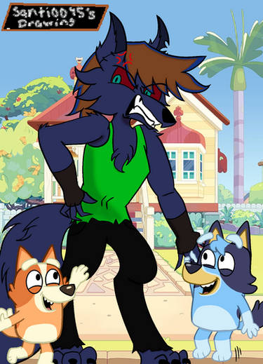 Hellhound Warding meets Bluey and Bingo (HB x B)