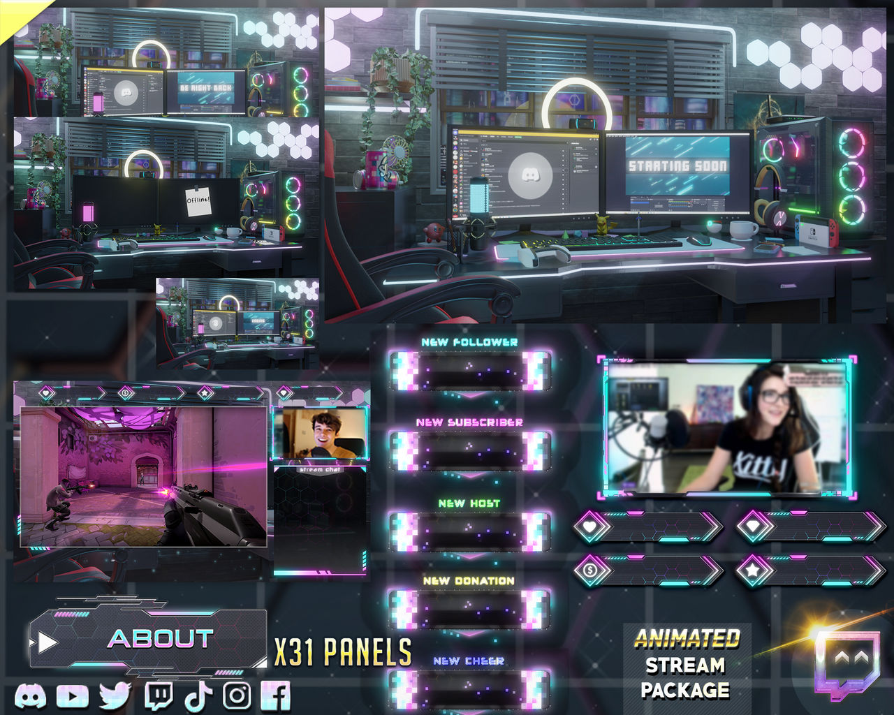 Setup Overlay Twitch Animated Overlay Pack - Gaming Setup by spartacrxx on DeviantArt