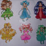 Sailor Senshi Princesses (ACEOs) Part 1 - WIP