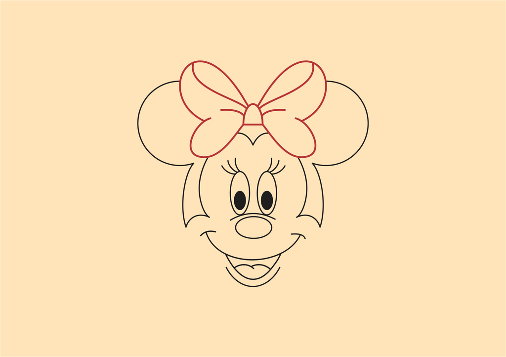 Minnie Mouse Minimalist Background (LINES) by MinimalistBia on DeviantArt