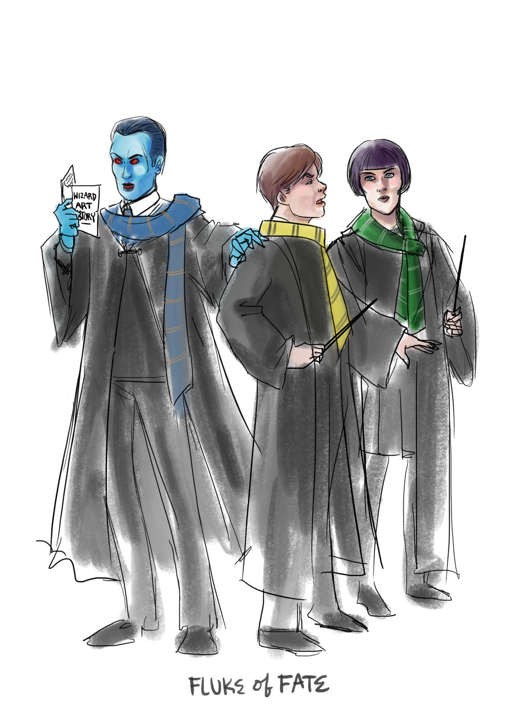 Thrawn, Eli, and Arihnda in Hogwarts