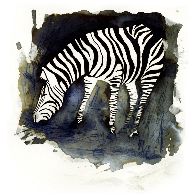 InkAnimals - Zebra