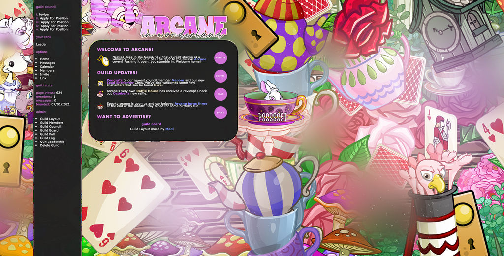 Guild Layout Arcane In Wonderland (Event Guild Layout) by blueboats on DeviantArt
