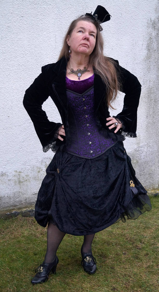 Steampunk victorian black velvet lady STOCK by Cyan-stock
