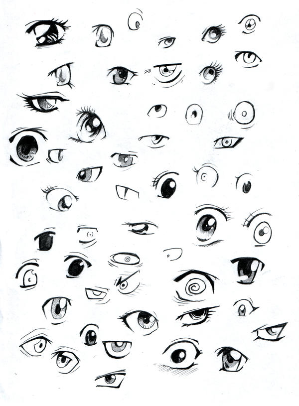 A bunch of anime eyes by kangel on DeviantArt