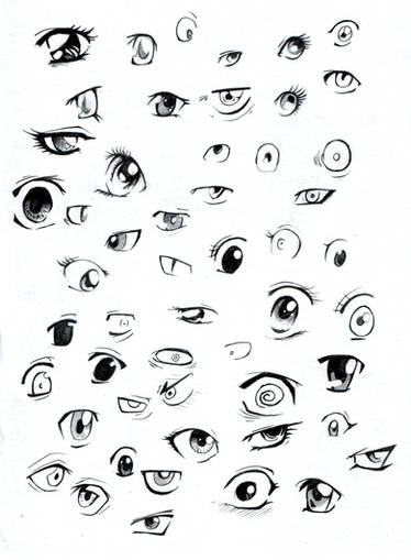 30 pairs of anime eyes by Lizalot on DeviantArt