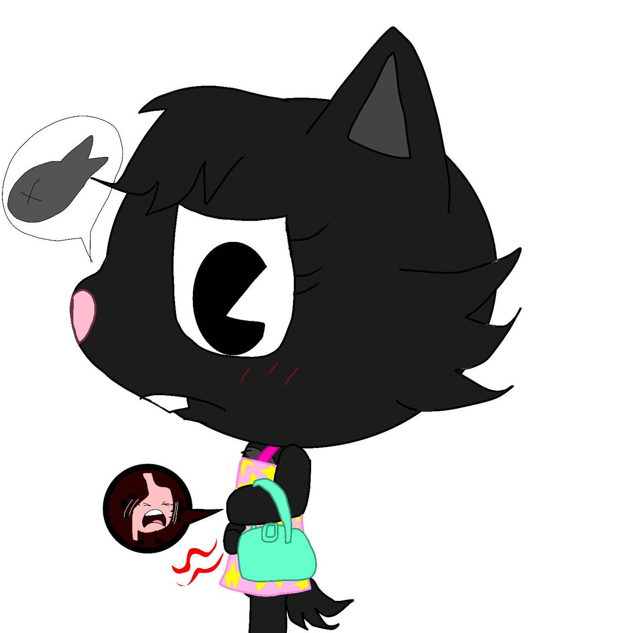 Hungry Black Kitty
