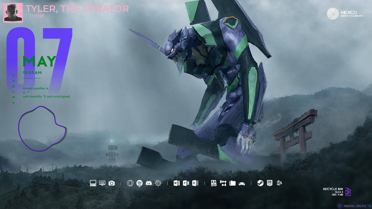 Eva Desktop Evangelion Eva 01 Desktop Theme by trashbooi on DeviantArt