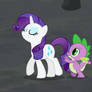 Spikey follows Rarity