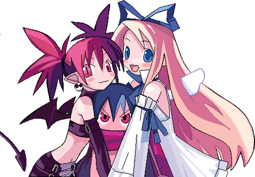 Etna, Flonne and Laharl