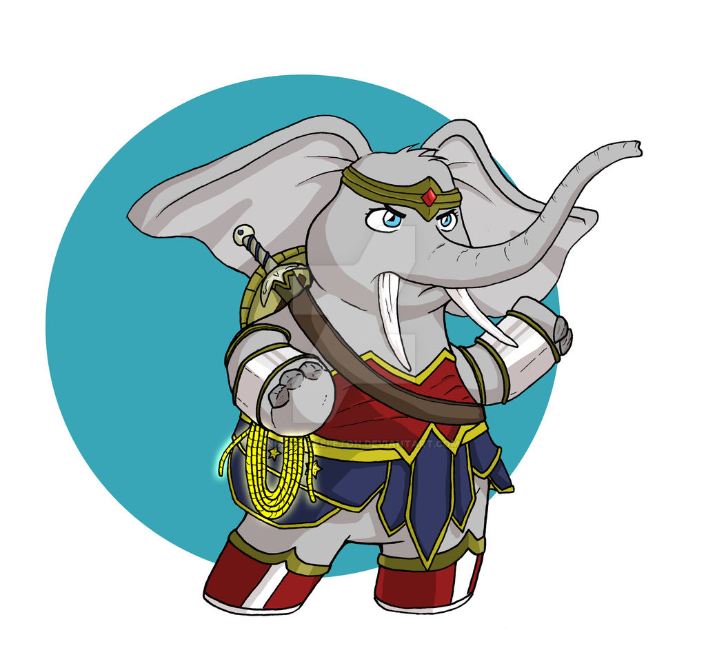 Elephant Wonder Woman (Comm.) by AndroidSkeleton on DeviantArt