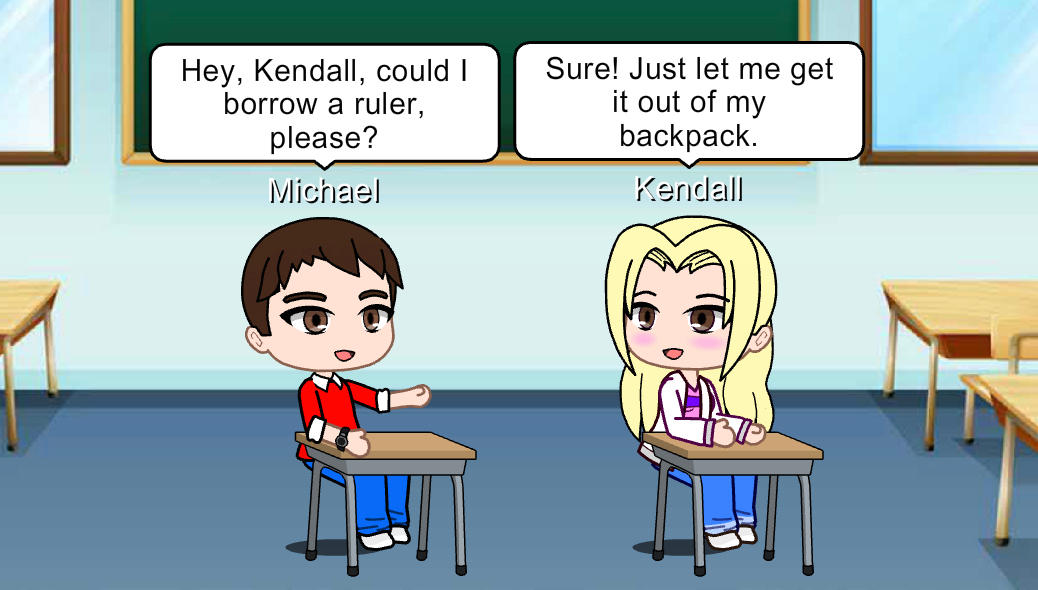 Michael Asks Kendall For A Ruler by GunnarOfBrookhaven on DeviantArt