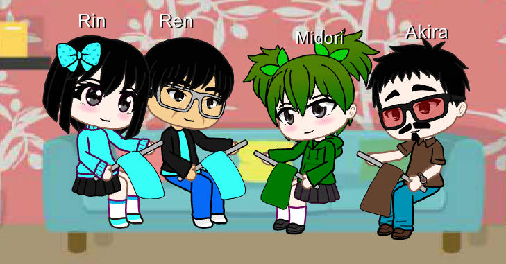 Akira X Rin Sewing With Rin, Ren, Midori, and Akira by GunnarOfBrookhaven on DeviantArt