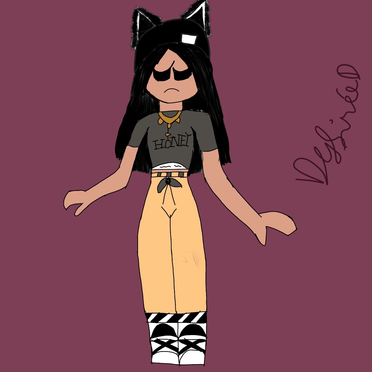 Digital Drawing of Roblox avatar by itsyourgurldesiree on DeviantArt