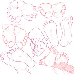 feet studies photo collage