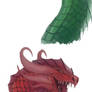 Three dragon heads