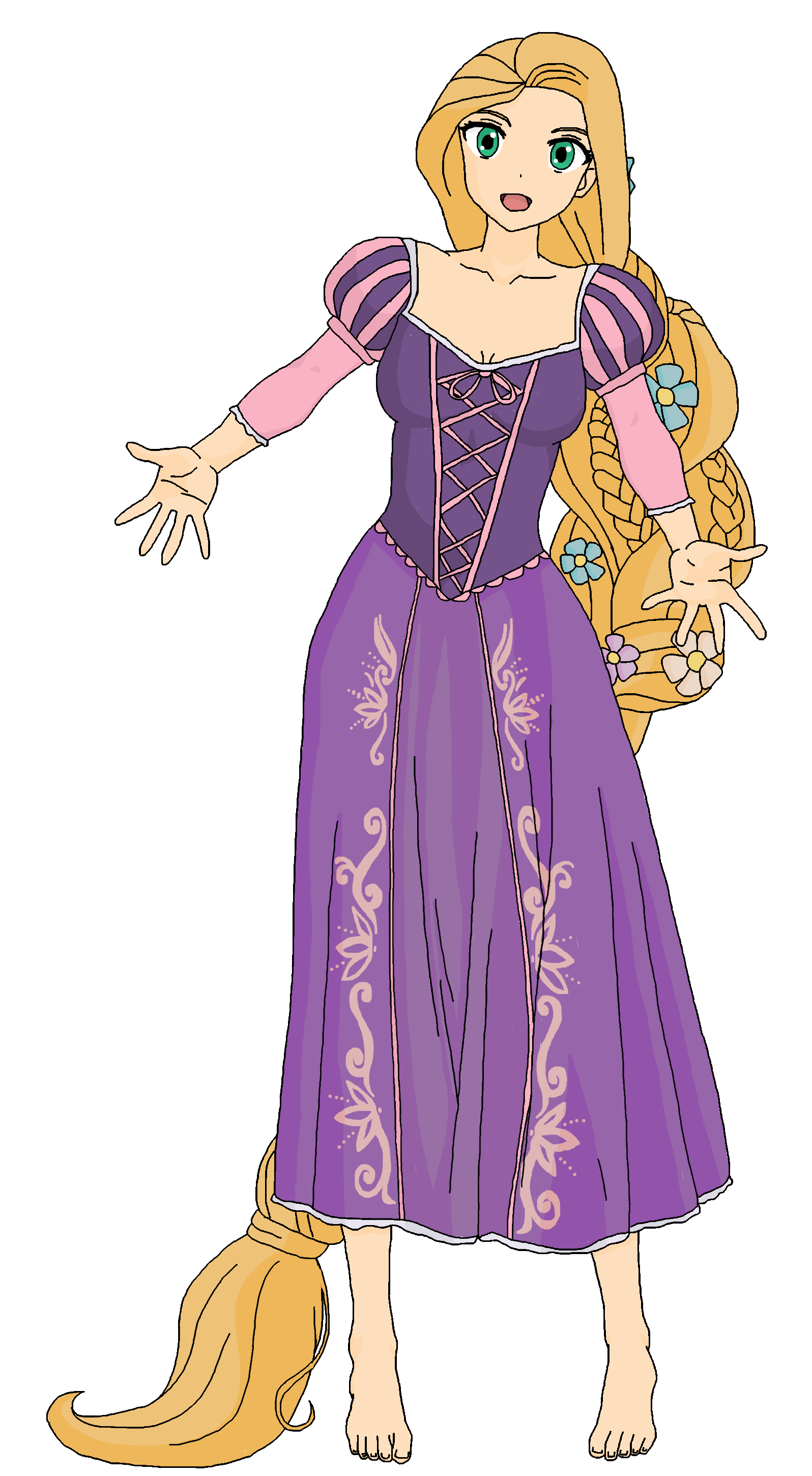 Animation Raponzel Full Body Rapunzel by Mikunichan91 on DeviantArt