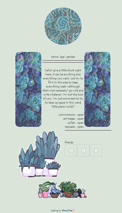 f2u non-core page code : succulents by HuniiTea on DeviantArt