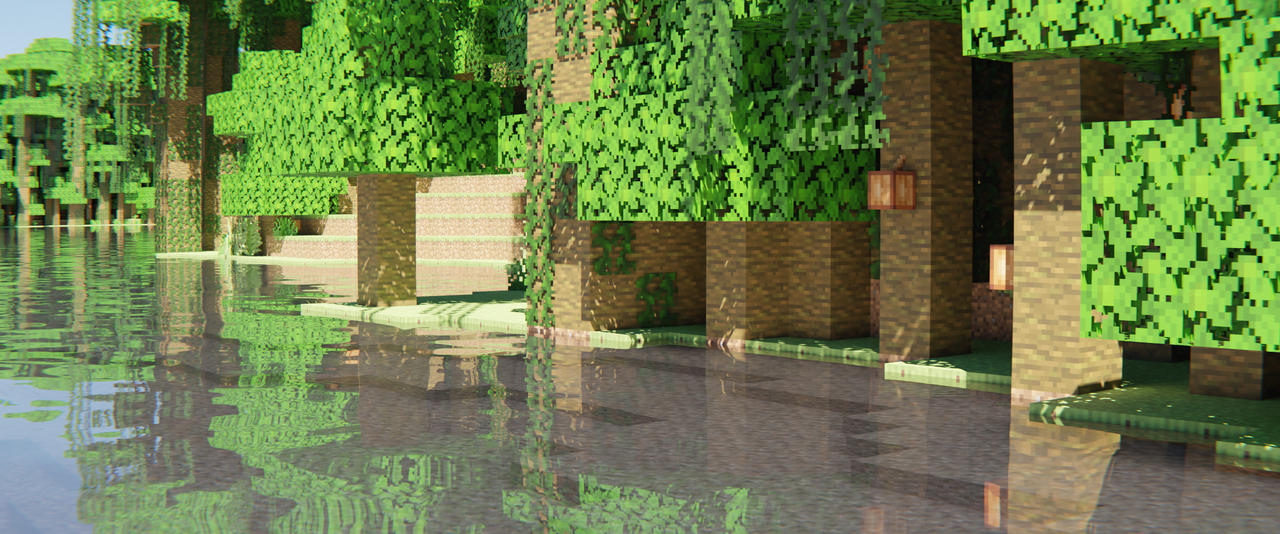 Minecraft Jungle River Blender Render by Foxelbeton on DeviantArt