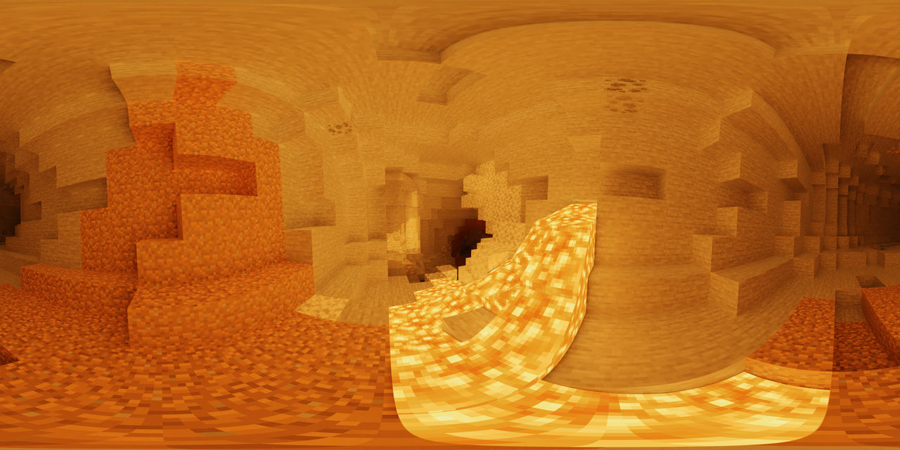 360 Degree Panorama Minecraft Cave Render by Foxelbeton on DeviantArt