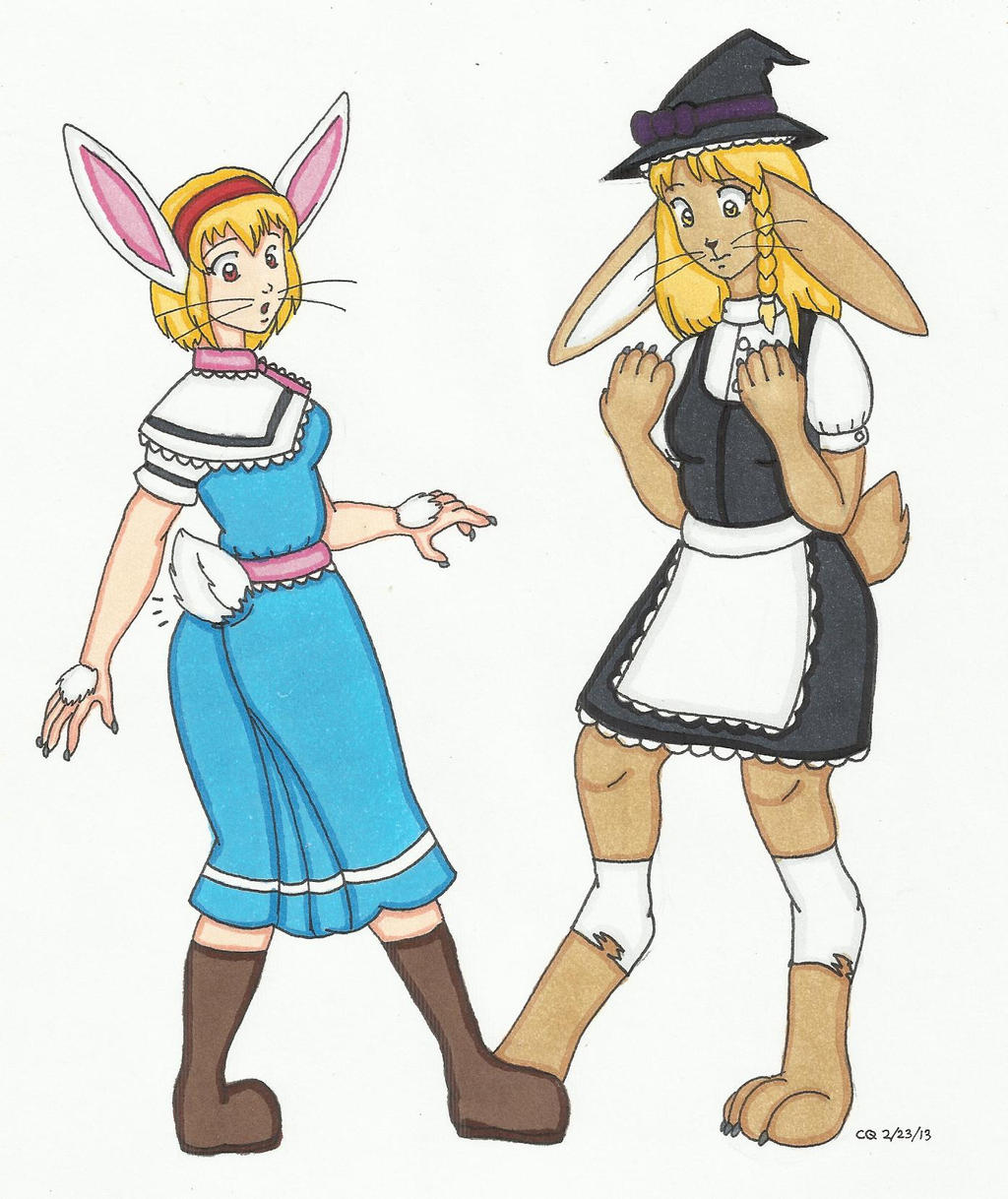 Commission: Alice and Marisa bunny TFs