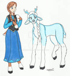 Commission: Anna and Elsa reindeer TFs