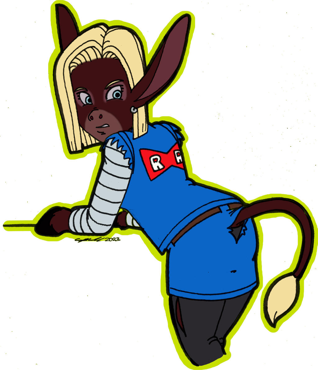 Yet another Android 18 donkey TF by cqmorrell on DeviantArt