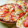 Tomato pie with cottage cheese