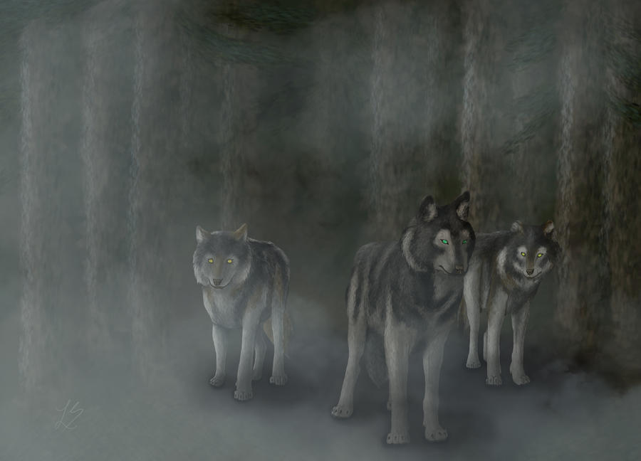 Mist Wolves Wolves in the Mist by LarndeSolen on DeviantArt