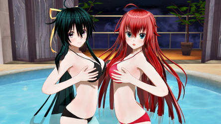 Highschool DxD - Rias and Akeno by Crullix2016